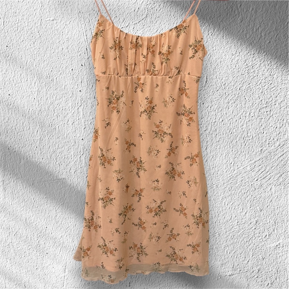 Vintage Y2K 90’s mini baby doll fairy floral dress spaghetti strap size large